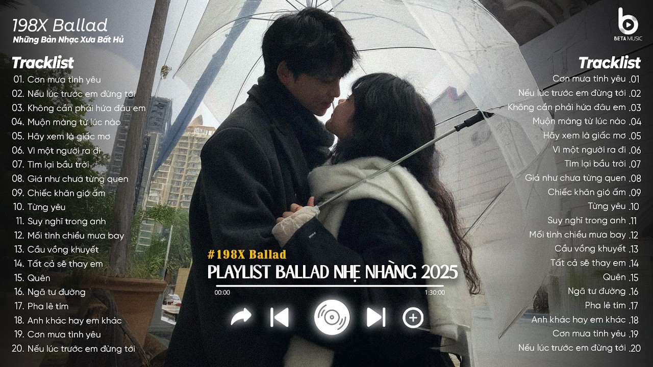 Nhạc Ballad 8x9x Bất Hủ - Playlist Nhạc Xưa 8x9x Đời Đầu Hay Nhất | TOP 20 BẢN HIT DÀNH CHO 8X 9X
