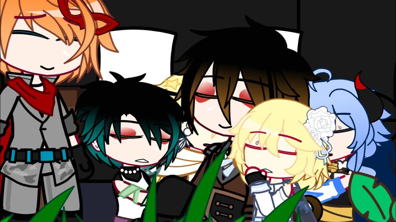 If aether,xiao,lumine,ganyu became kids || zhongchi takes care of them ||