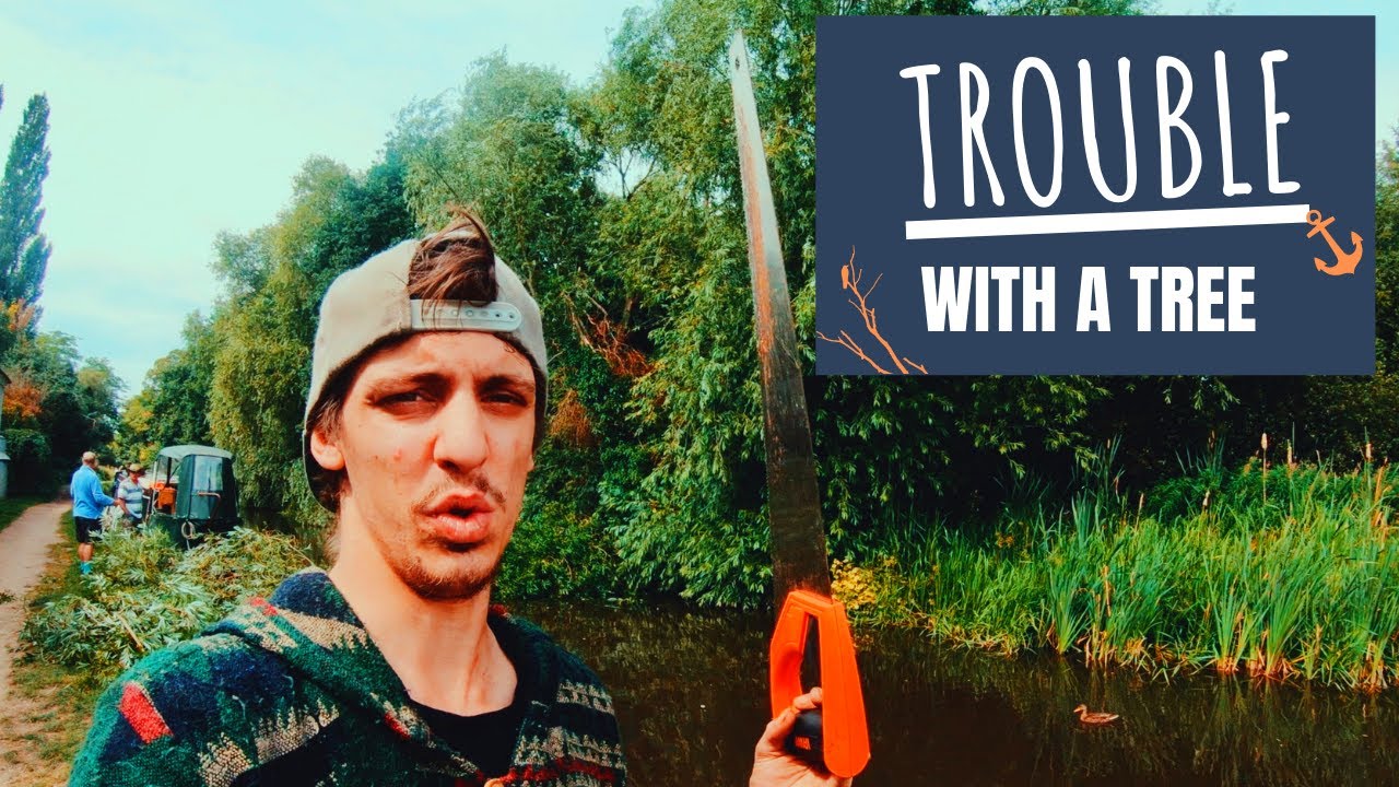 #28 Tree FALLS on narrowboat + river cruiser damaged after CRASHING into fallen tree on the canal 😥