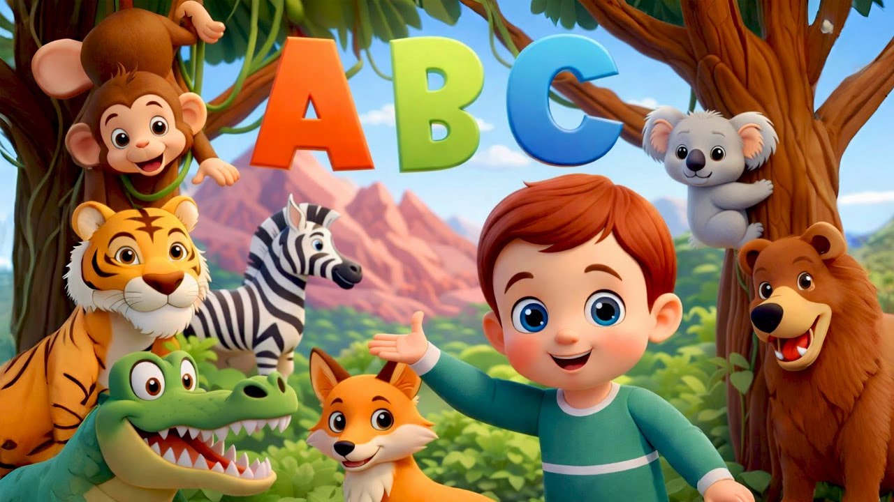 Животные ABCㅣПесни про алфавит для детейㅣДетские стишки и песенки Zingy Kidz