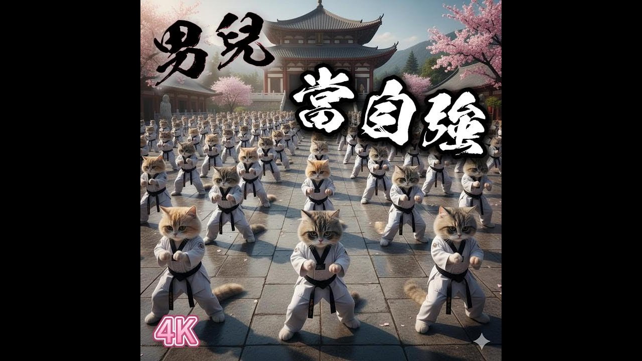男兒當自強  AI情境繪製 4K
