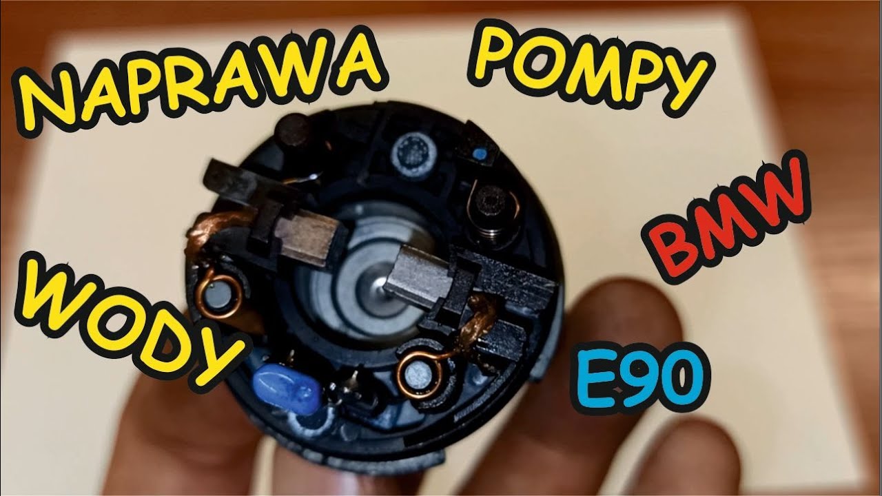 BMW E90 2006 2.0 Naprawa dodatkowej pompy wody. Wymiana szczotek. Electric water pump repair. Vlog#2