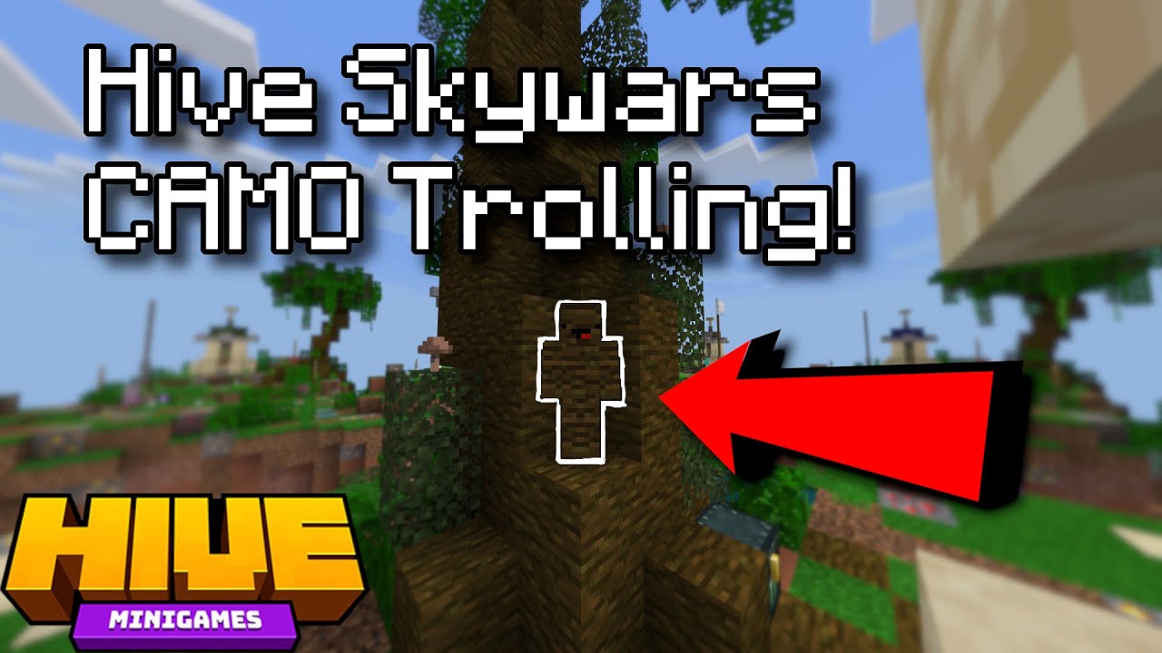 I CAMO Trolled on Hive SKYWARS... (Minecraft Bedrock)