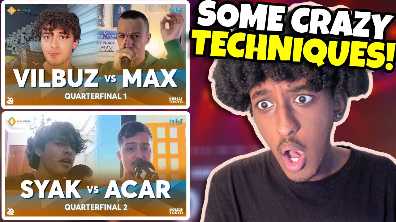 Yolow Reacts | Max vs Vilbuz & Syak vs Acar | Africa & Mena GBB25 Qualifier | Quarter Final