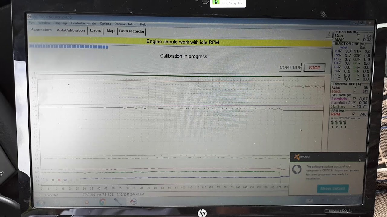 Calibrare AC STAG 200  Dacia Logan