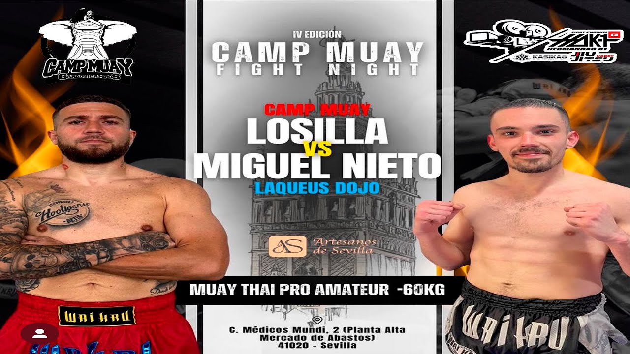 Losilla vs Miguel Nieto   Full Fight  Muay Thai