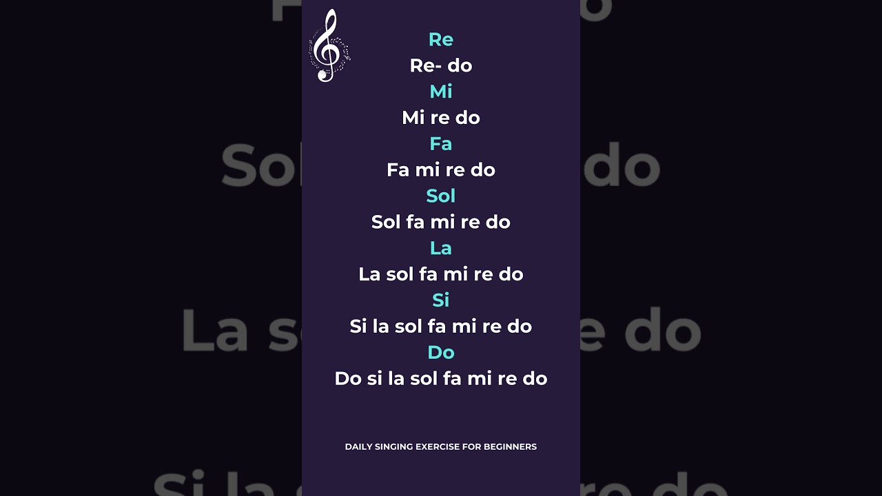 Intervals vocal exercise to improve pitch (solfege)