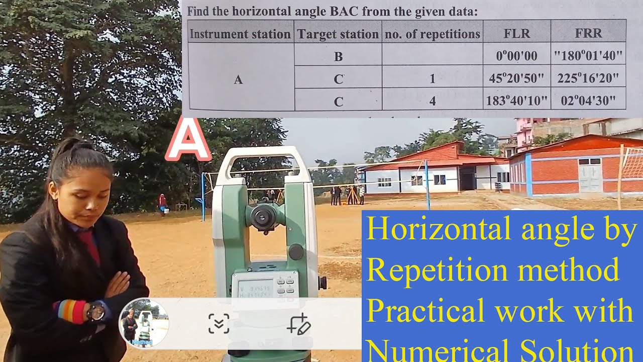 Repetition method || Theodolite Survey | practical  work || Surveying @ErDipakSir