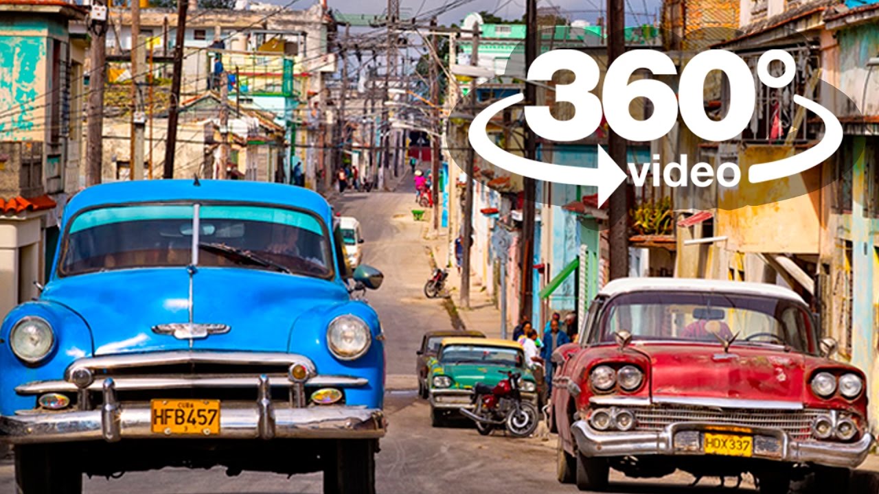 Habana Cuba: video 360 grados, visita virtual en carro y almendron camera car 360