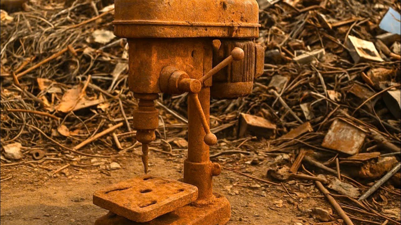 From Junk to Masterpiece // Restoring a Rusty, Worn-Out Drill Press!