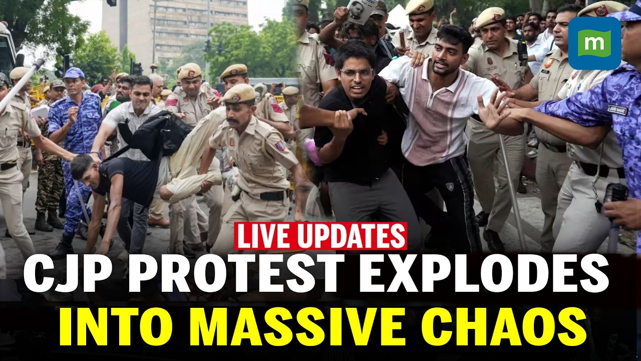 🔴 LIVE: Abhijeet Dipke Confronts Delhi Police During CJP Parliament March | Sonam Wangchuk Protest