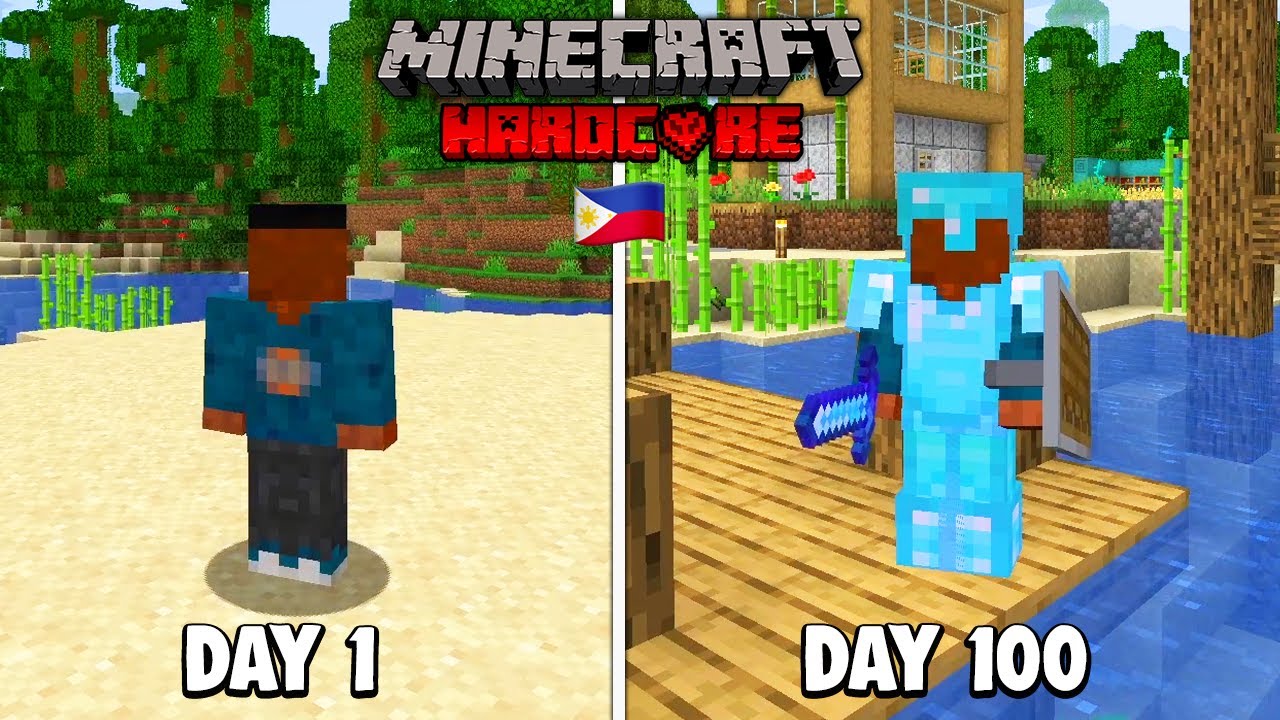 I Survive 100 days in Minecraft Hardcore... (Tagalog)