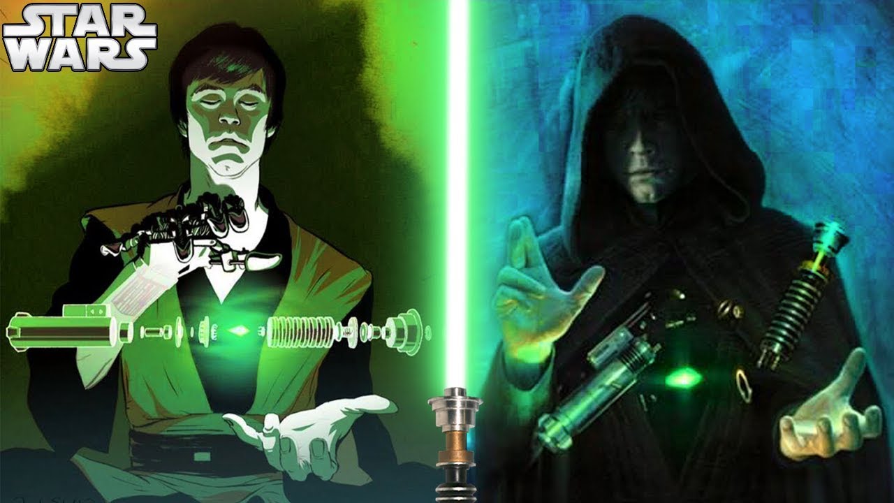 Everything Luke Did When Building His GREEN Lightsaber - Star Wars Explained