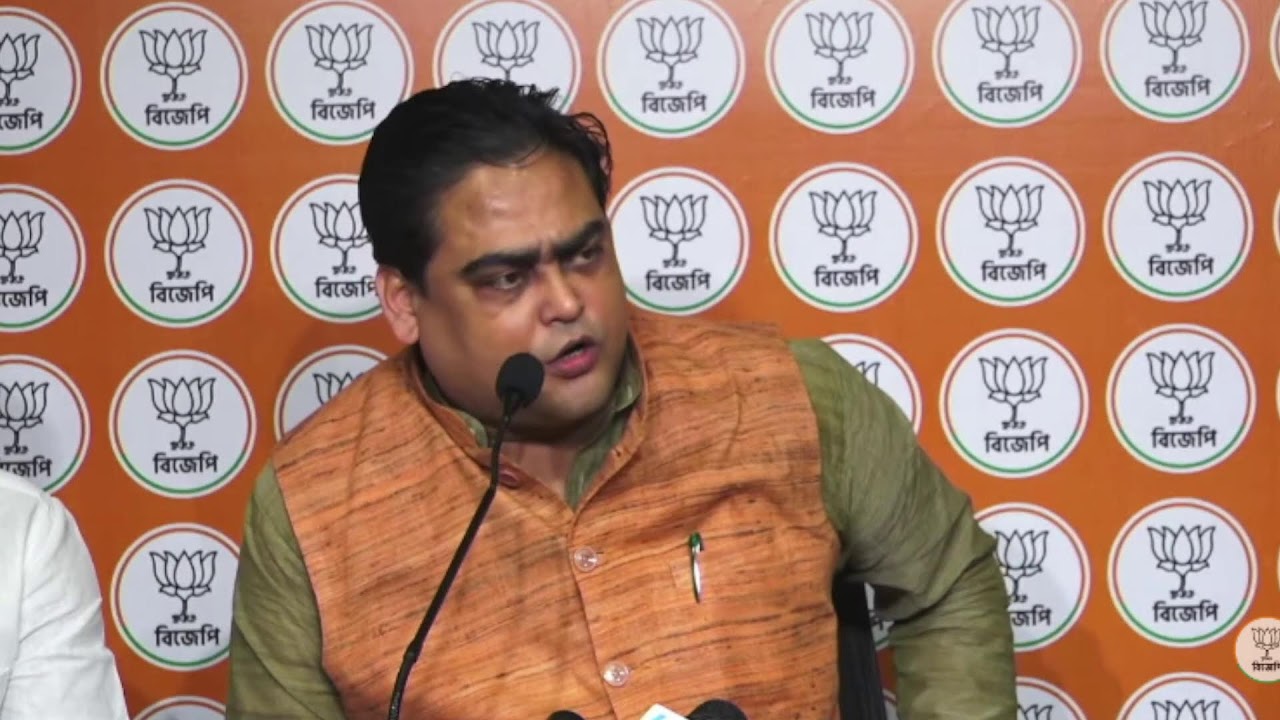 Press Conference by Shantanu Thakur and Locket Chatterjee at Salt Lake Party Office.
