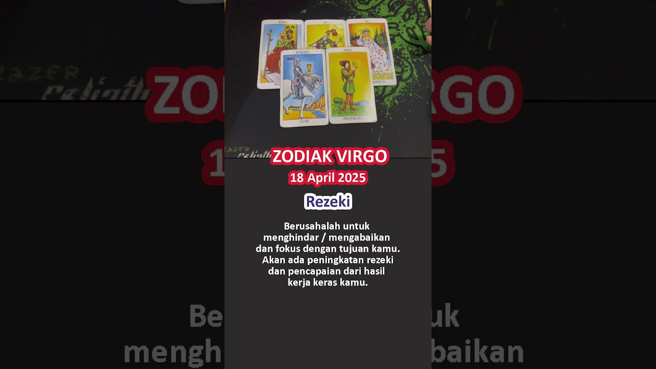 Rezeki dan Kesehatan Zodiak Virgo Hari ini (18 April 2025)  #ramalanzodiak  #ramalanhariini