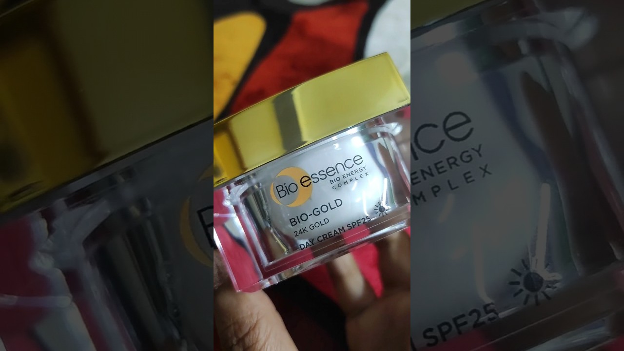 Bio essence 24k gold day cream with spf 25 | Sunscreen moisturiser for dry skin #shorts #bioessence