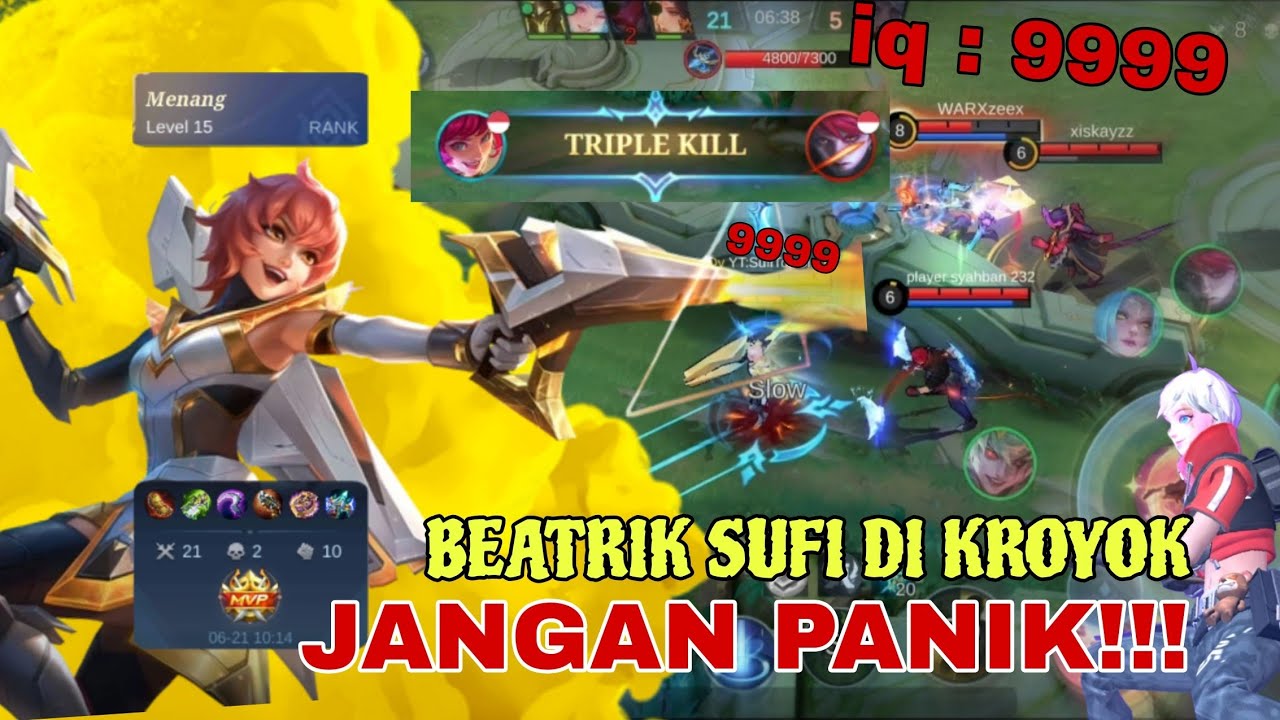 100% UNSTOPPABLE!!  Kills Beatrix Monster Gold Laner!! - Build Top 1 GlobalBeatrix MLBB