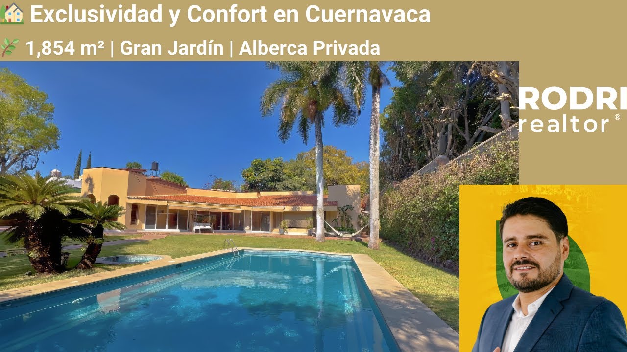 ✨ Casa de Lujo en Venta en Los Limoneros, Cuernavaca – Gran Jardín, Alberca y Exclusividad 🏡