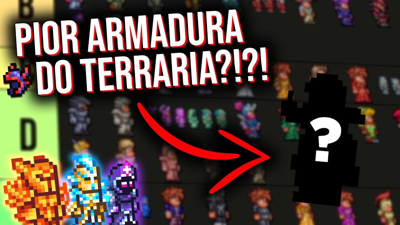 TODAS AS ARMADURAS DO TERRARIA RANKEADAS!!! Terraria 1.4.4