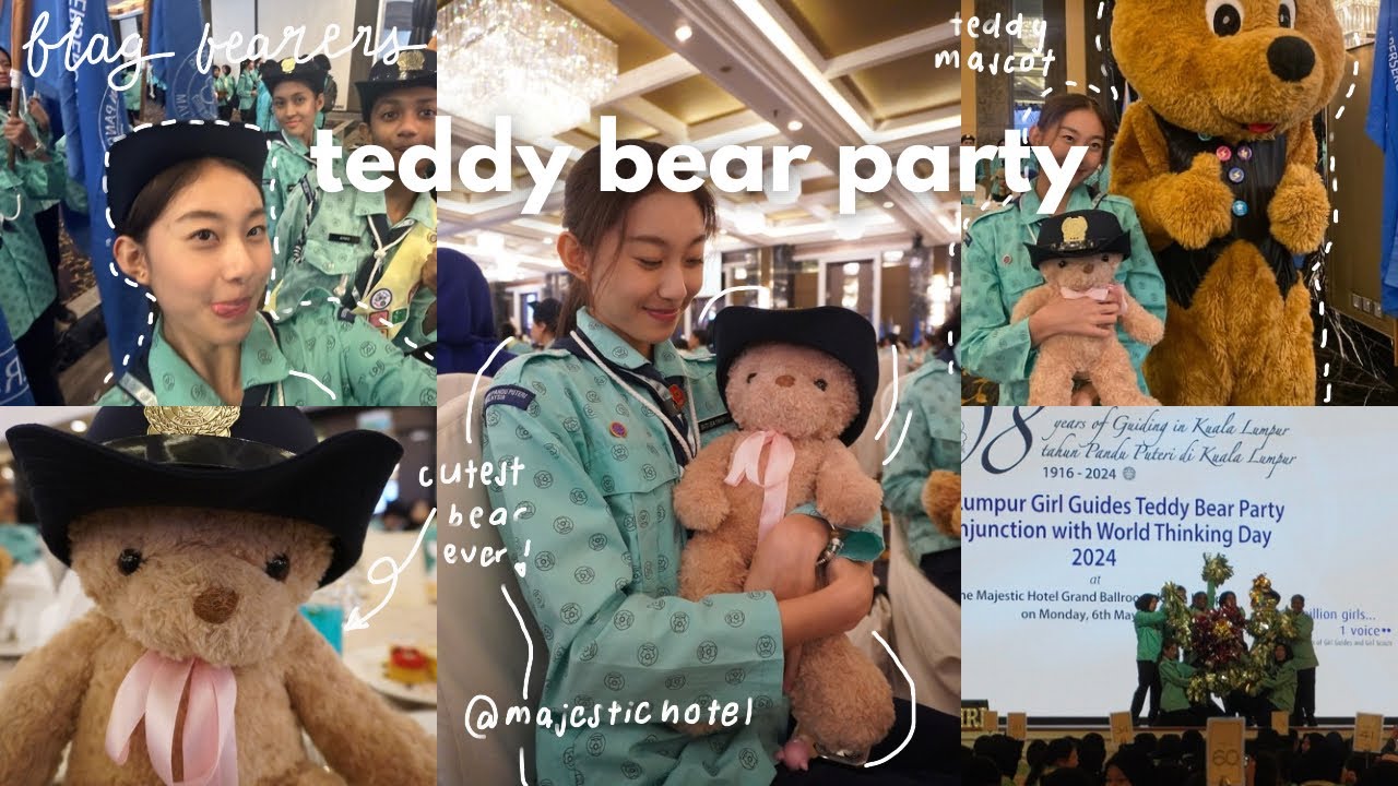 teddy bear party 🧸│ mukbang, yell competition, flag bearer
