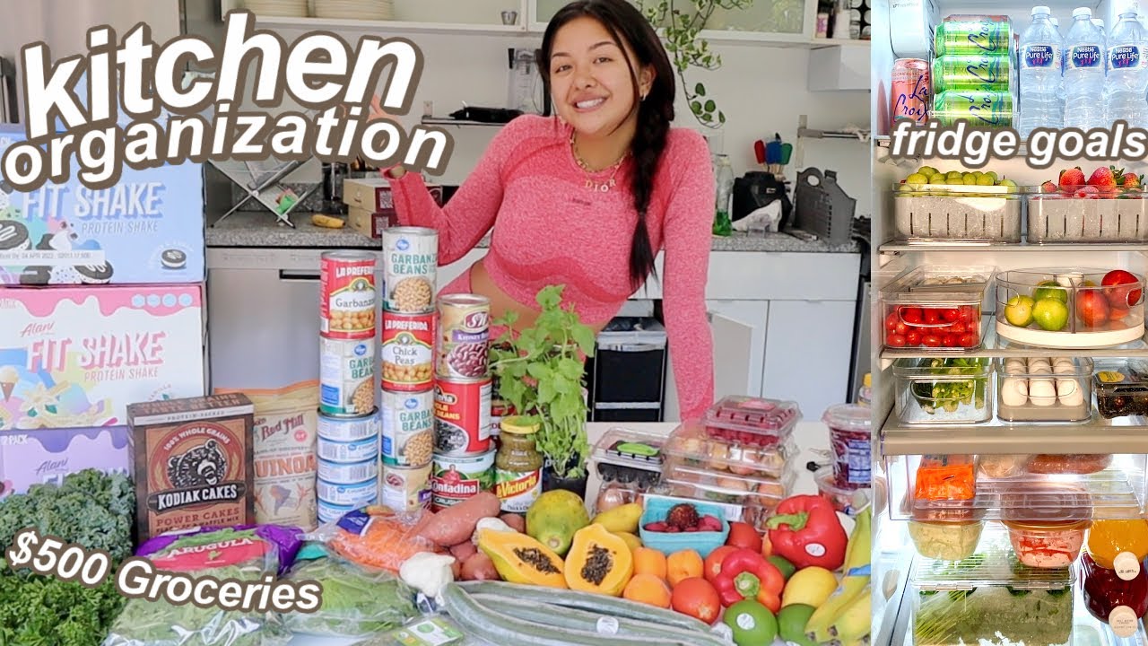 COME GROCERY SHOPPING WITH ME ($500 HAUL) + ORGANIZING MY FRIDGE