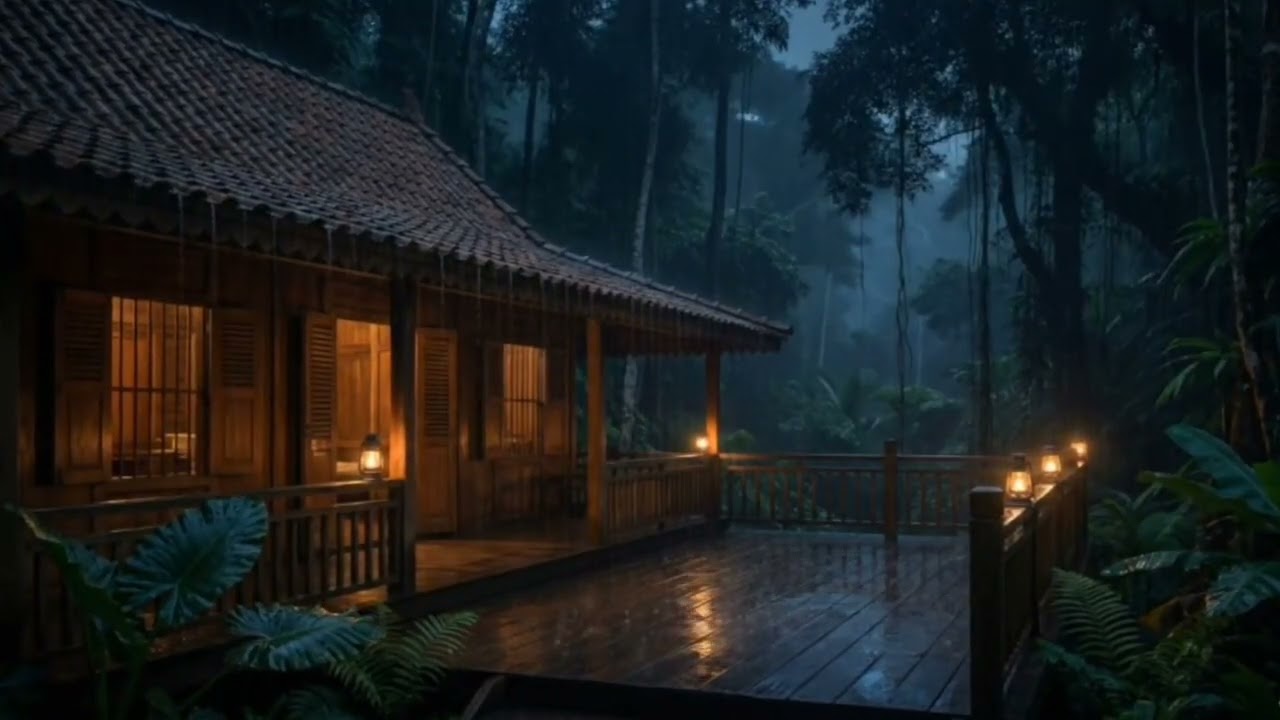 Rain on Wooden Cabin: Deep Focus for Studying, Reading & Work | White Noise