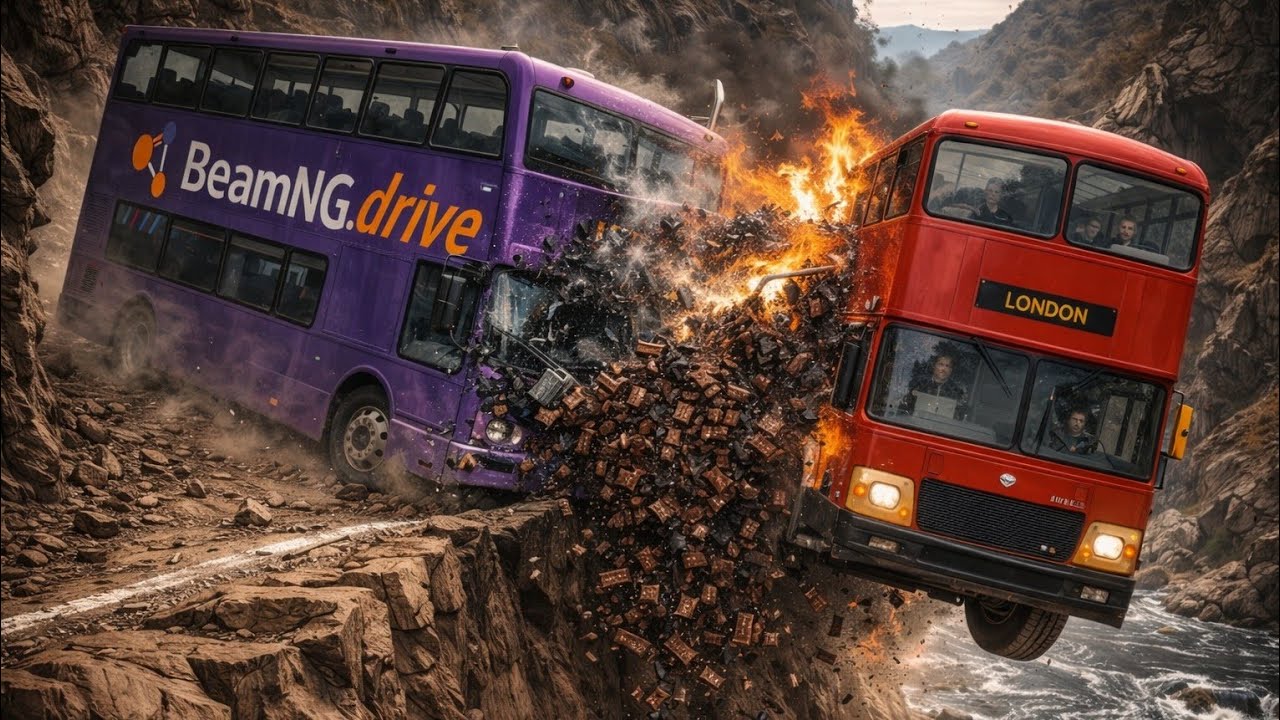IMPOSSIBLE Truck vs Bus Crash on a Cliff Edge! Crash Compilation 39 | BeamNG Drive.