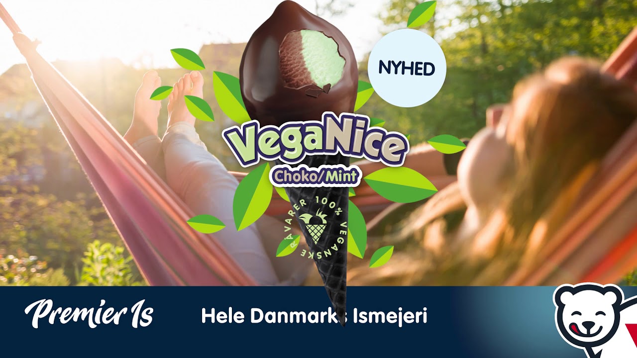 Premier Is | VegaNice - Nyhed. L&aelig;kker vegansk is med choko og mint.