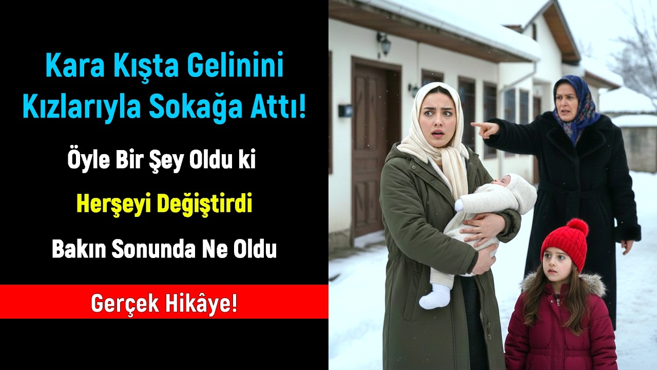 Kara Kışta Gelinini Kızlarıyla Sokağa Attı… Ama Hayat Herkesi Şaşırttı!