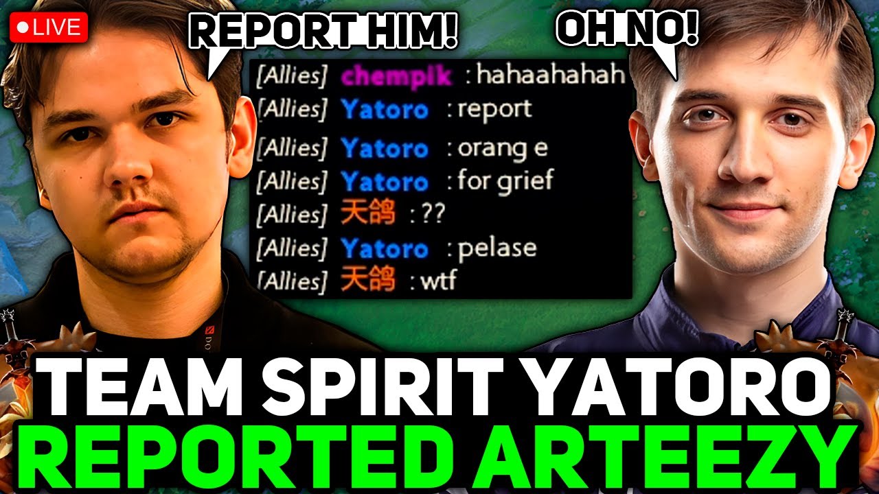 TEAM SPIRIT YATORO REPORTED ARTEEZY in THIS GAME?!