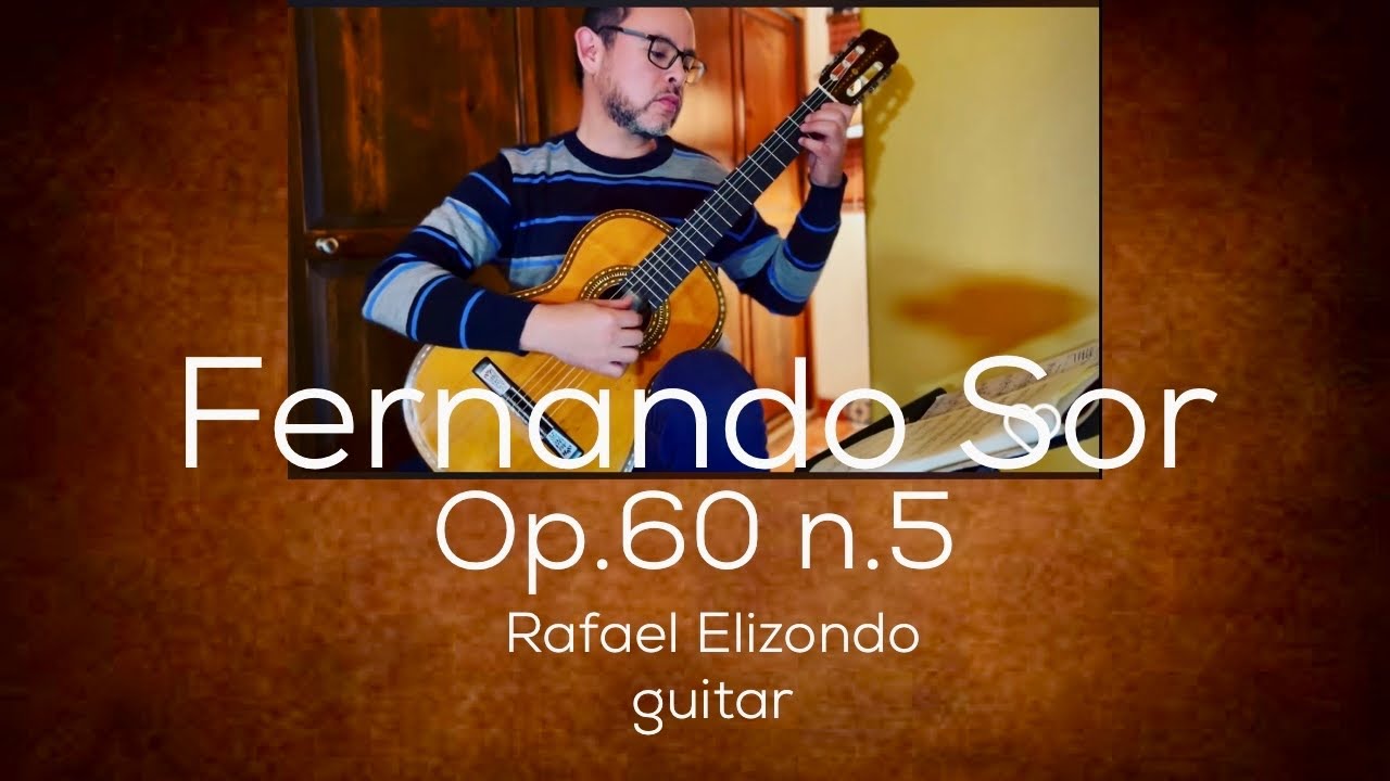 Fernando Sor Op.60 n. 5 Rafael Elizondo guitar Salvador Ibañez 1890 ca.