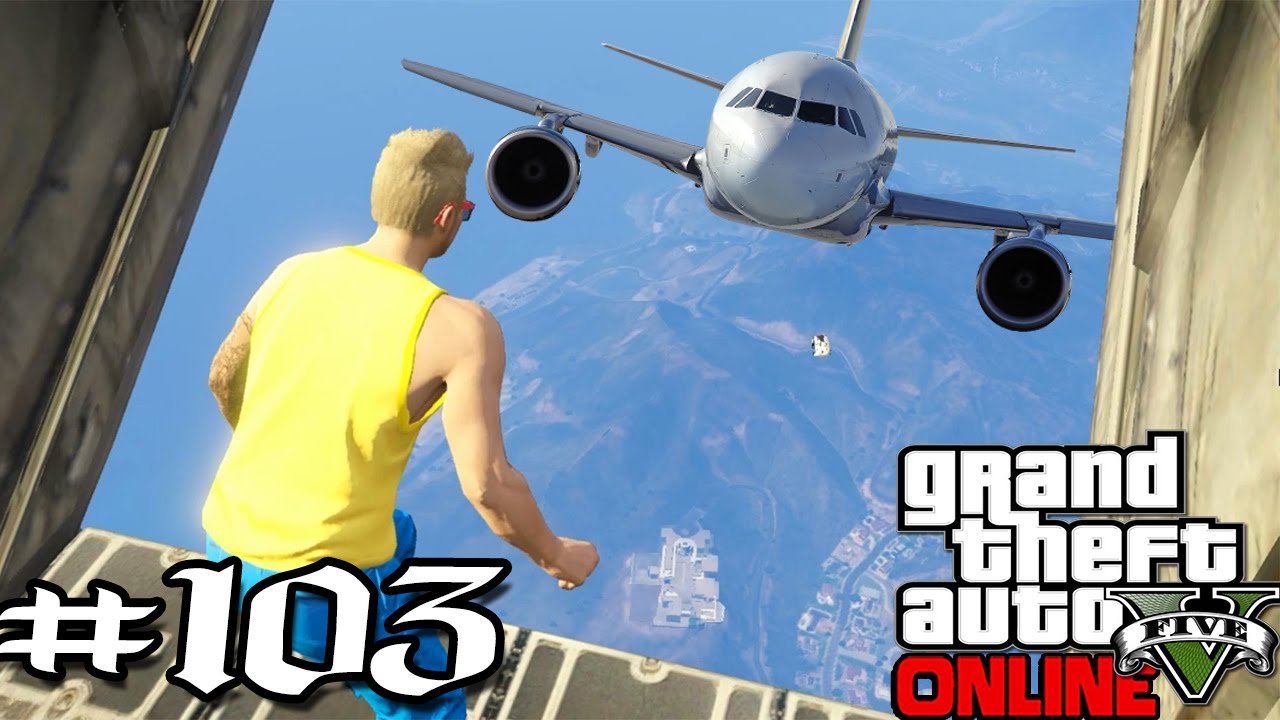 УЧИМСЯ ЛОВИТЬ ПАРАШЮТ В ВОЗДУХЕ! GTA V - Online #103