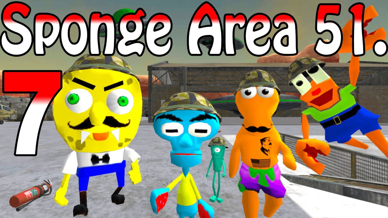 Sponge Area 51. Neighbor Escape Alien Base Secret Android Gameplay Level 7
