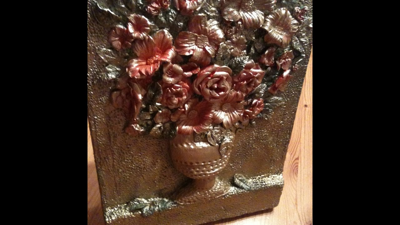 فكرة مشروع صغير:طريقة صنع تابلوه رائع من عجينة السيراميك ,Ceramic paste,diy craft