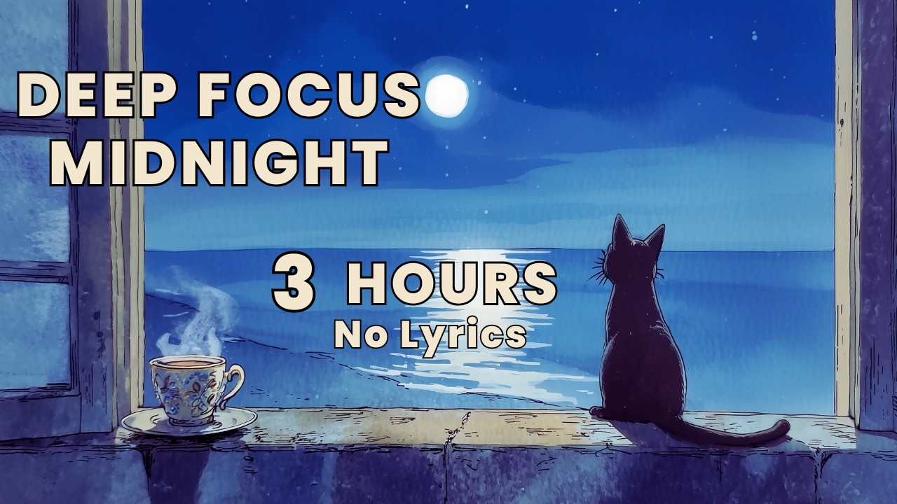Midnight Piano Jazz for Deep Work 🎹 Focus Music for Intense Concentration (3 Hours) [2h 44m]