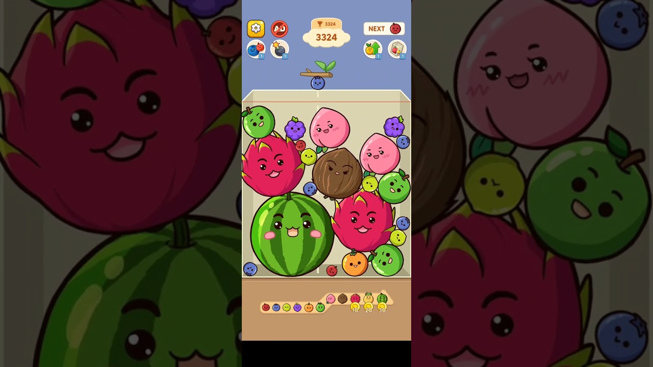 Fruit Merge | How to score Bigger | Strategies 🍎🍇🫐🍉🍑#gaming #fruit #strategy #watermelon 