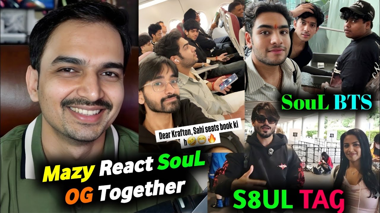 SouL Lan BTS🚀 Mazy React SouL OG Together Traveling😂 Krafton Strict Rule😱 Mazy Serious on Team🥵