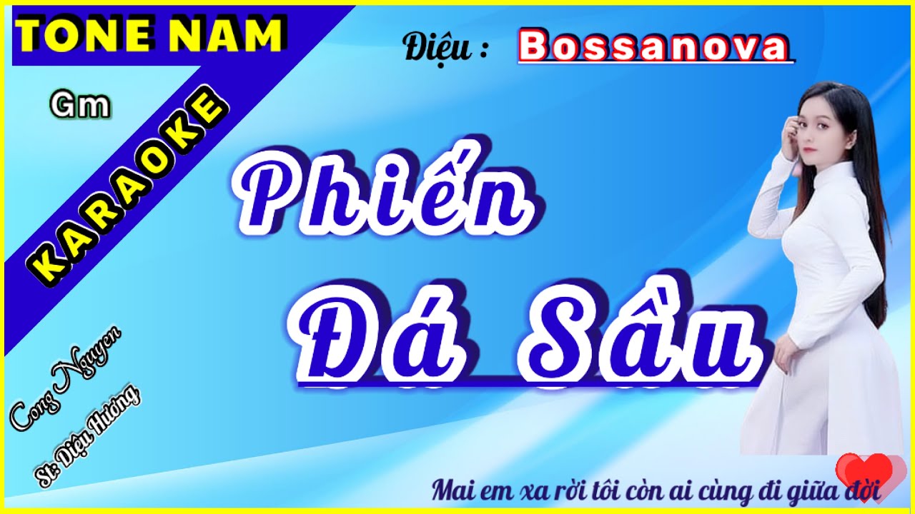 Phiến Đá Sầu | Karaoke | Tone Nam | CNK