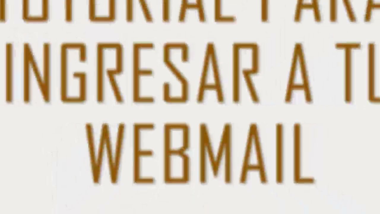TUTORIAL webmail