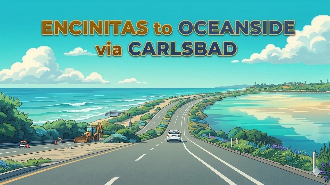 Encinitas to Oceanside via Carlsbad | Driving Tour | High Resolution POV