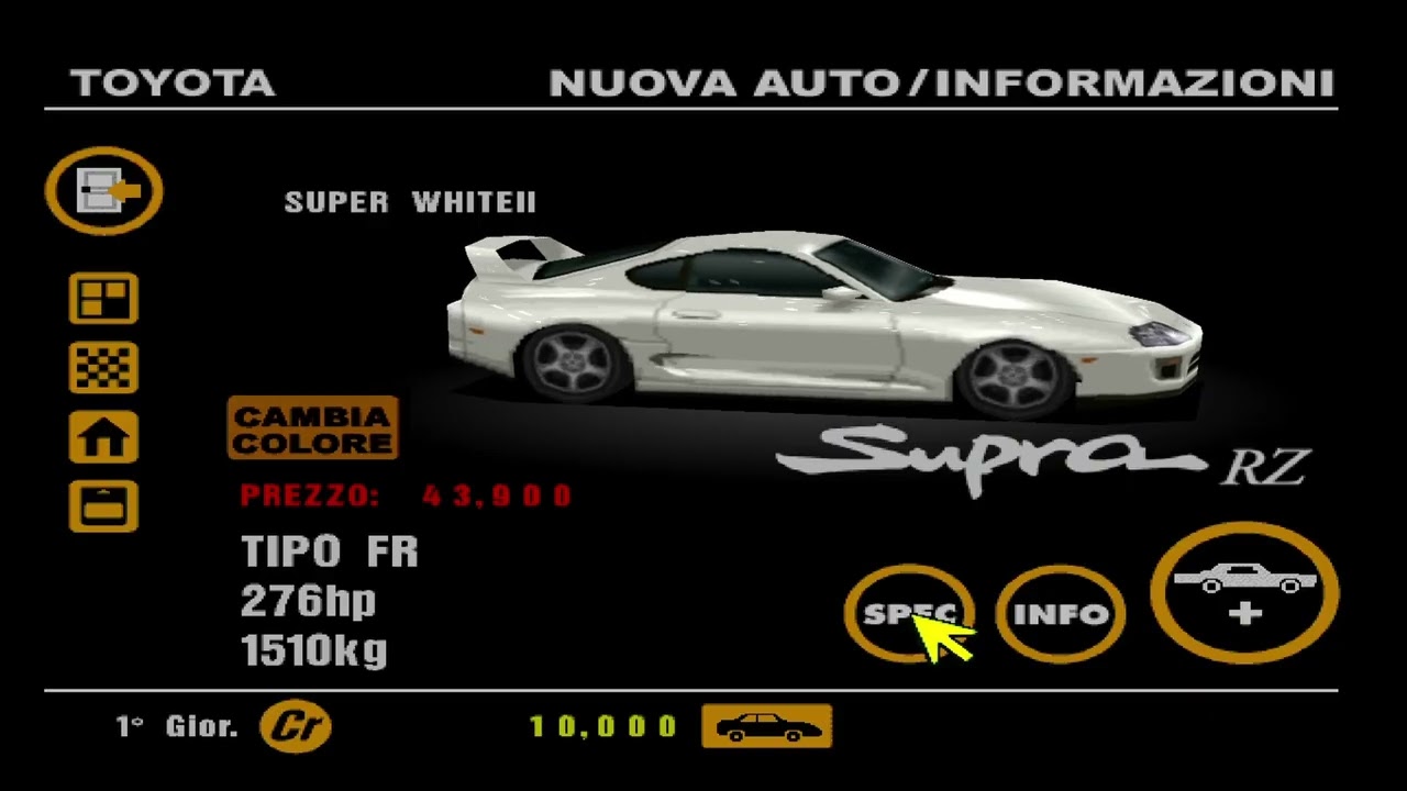 statistiche delle toyota su gran turismo