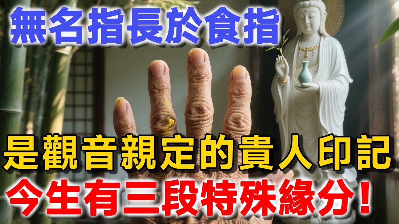 無名指長於食指，是觀世音親定的貴人印記，今生有三段特殊緣分，個個藏著天機！ | 禪境