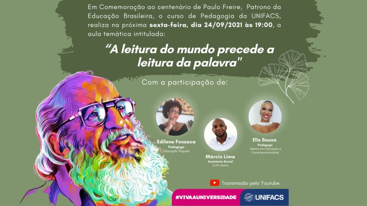 Aula Tem&aacute;tica: &ldquo;A leitura do mundo precede a leitura da palavra&rdquo;