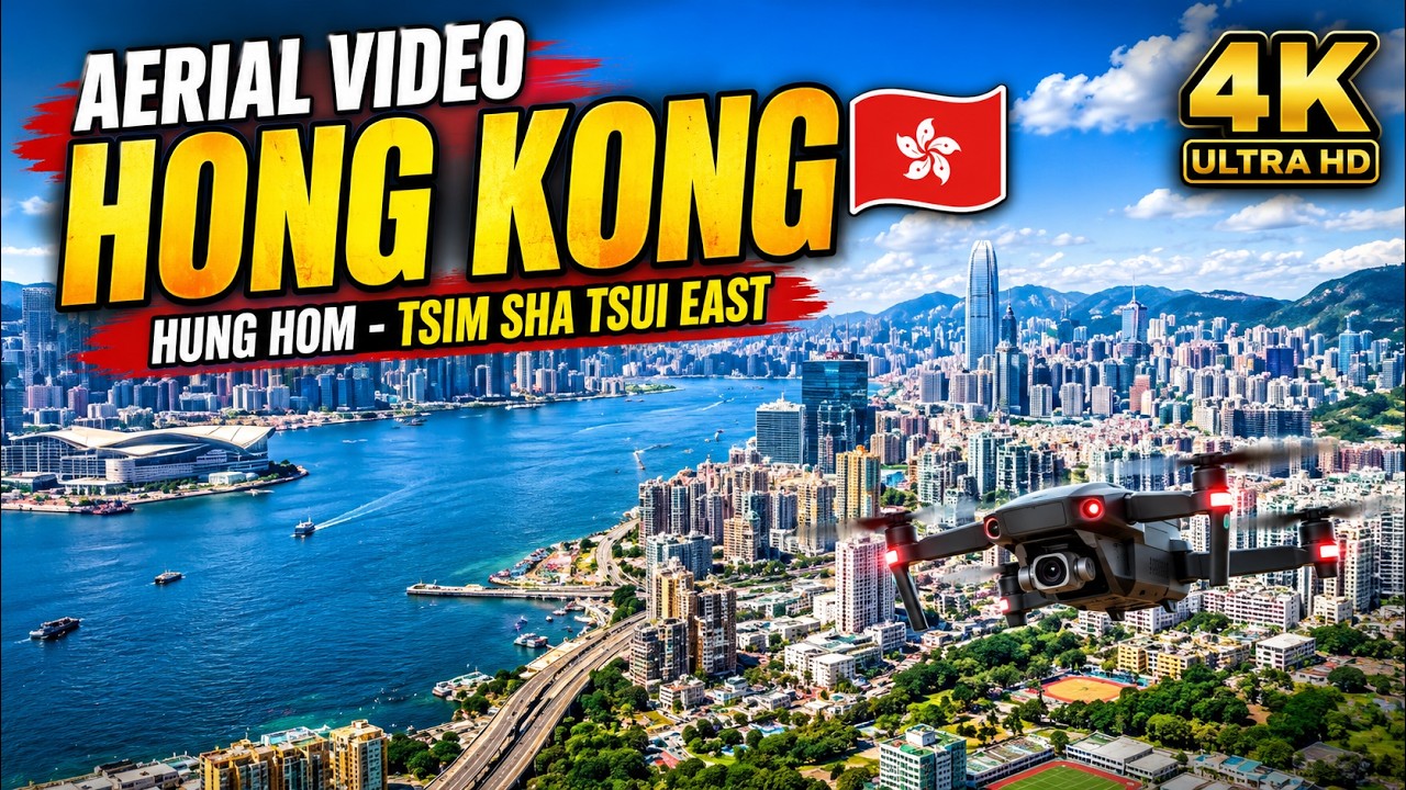 4K Hong Kong 🇭🇰  - Hung Hom -Tsim Sha Tsui East