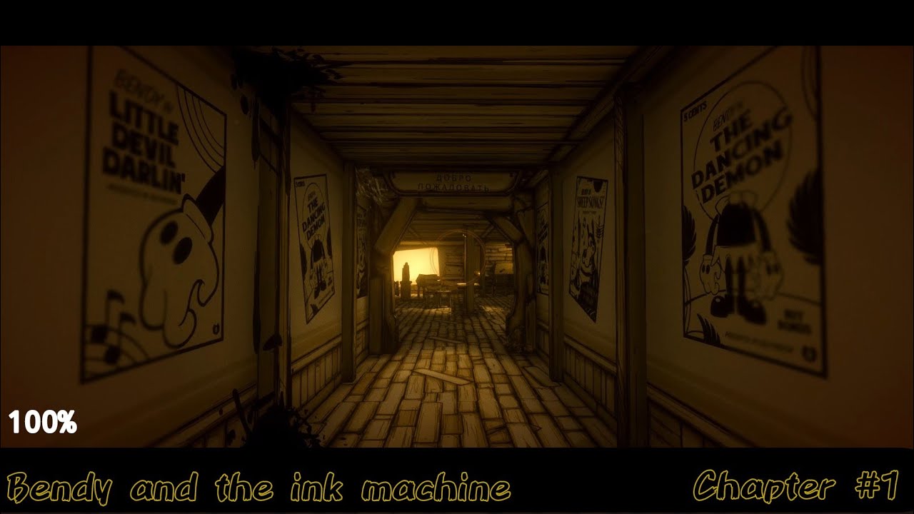 Bendy and the ink machine chapter 1 } 100% + TheMeatly easter egg } no commentary