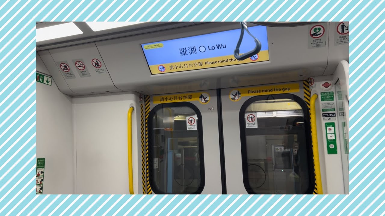 (喜迎元宵之夜消磨295 Part 3x邊境搭中首席本命) 港鐵東鐵綫: R-Train (D103/D105)羅湖至大圍行車片段