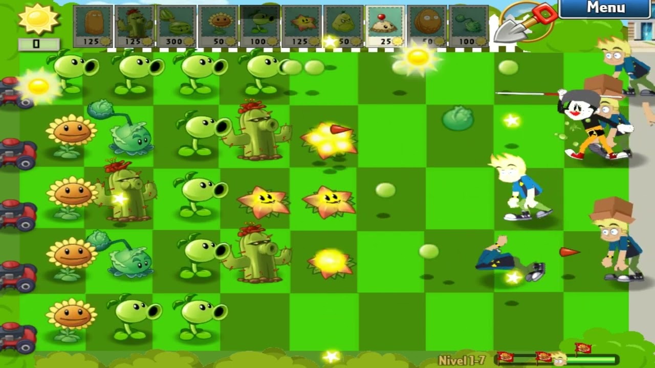 Plants Vs Zombies Mod - plantas vs johnny test v3 (Level 1-7)