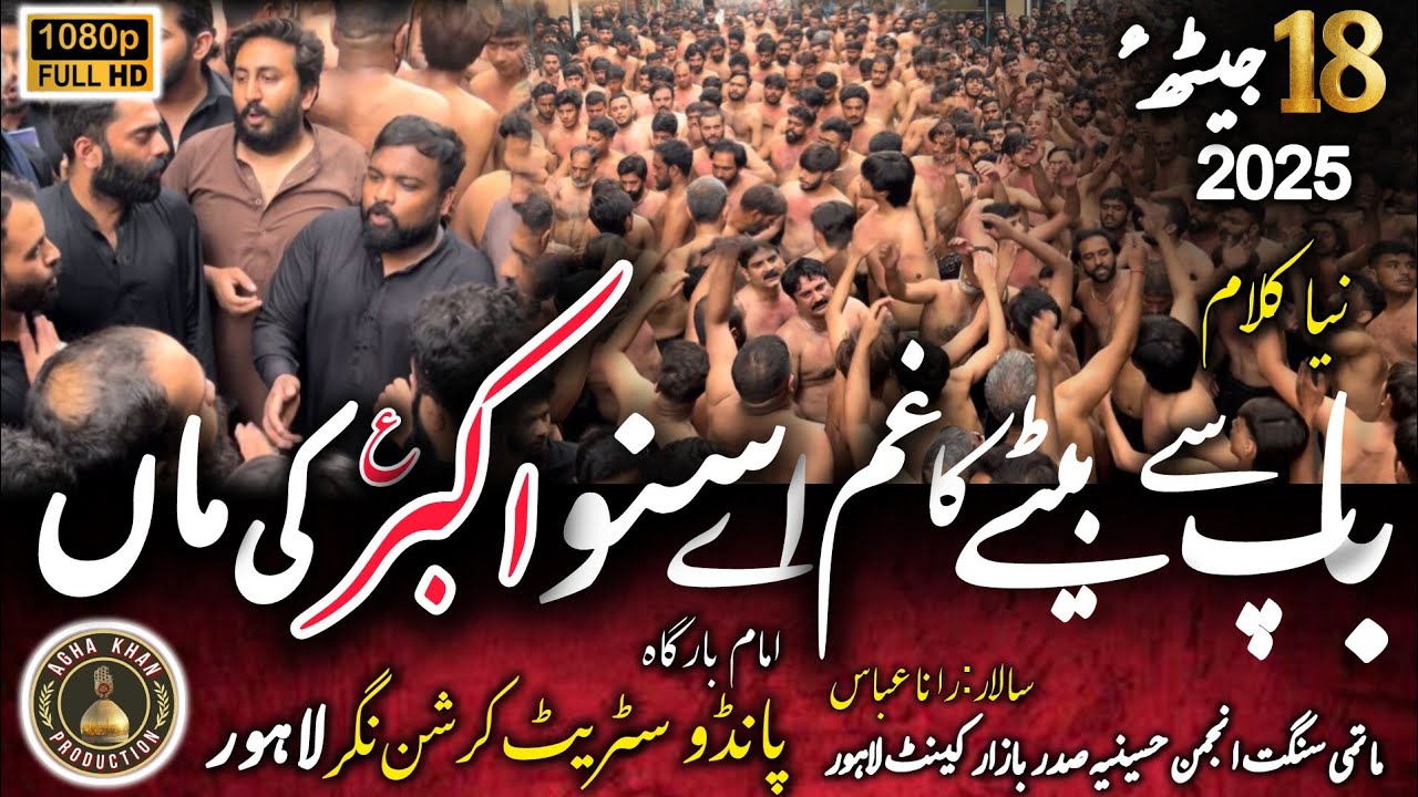 New Noha Suno Akbar a.s Ki Maa | 18 Jaith 2025 | Anjuman Hussainia Cantt | Pando Street lhr #foryou
