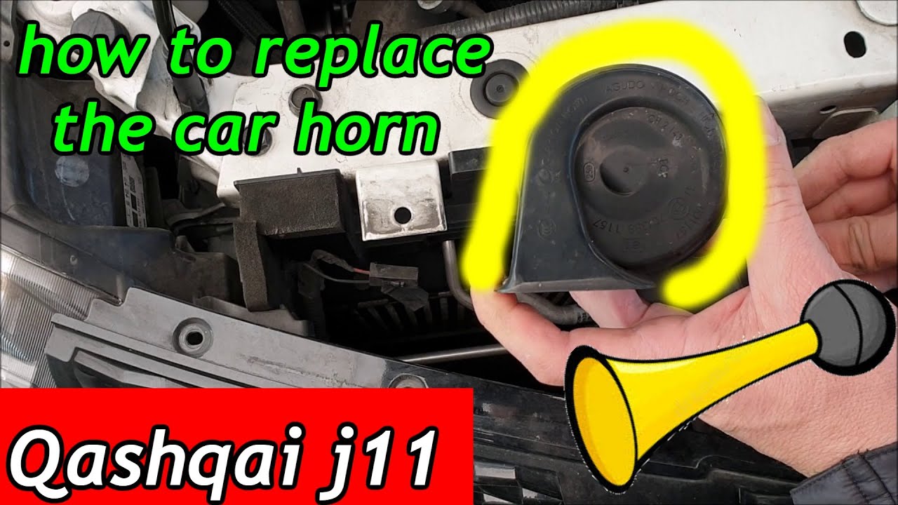 Nissan Qashqai j11 - How To Replace The Horn, Modifica Trombe Claxon Nissan Qashqai J11