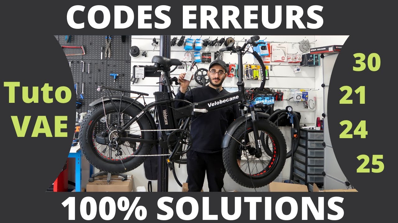 🚲 Tutoriel - RÉSOUDRE tous les CODES ERREURS de votre VÉLO ÉLECTRIQUE  *VÉLOBECANE*